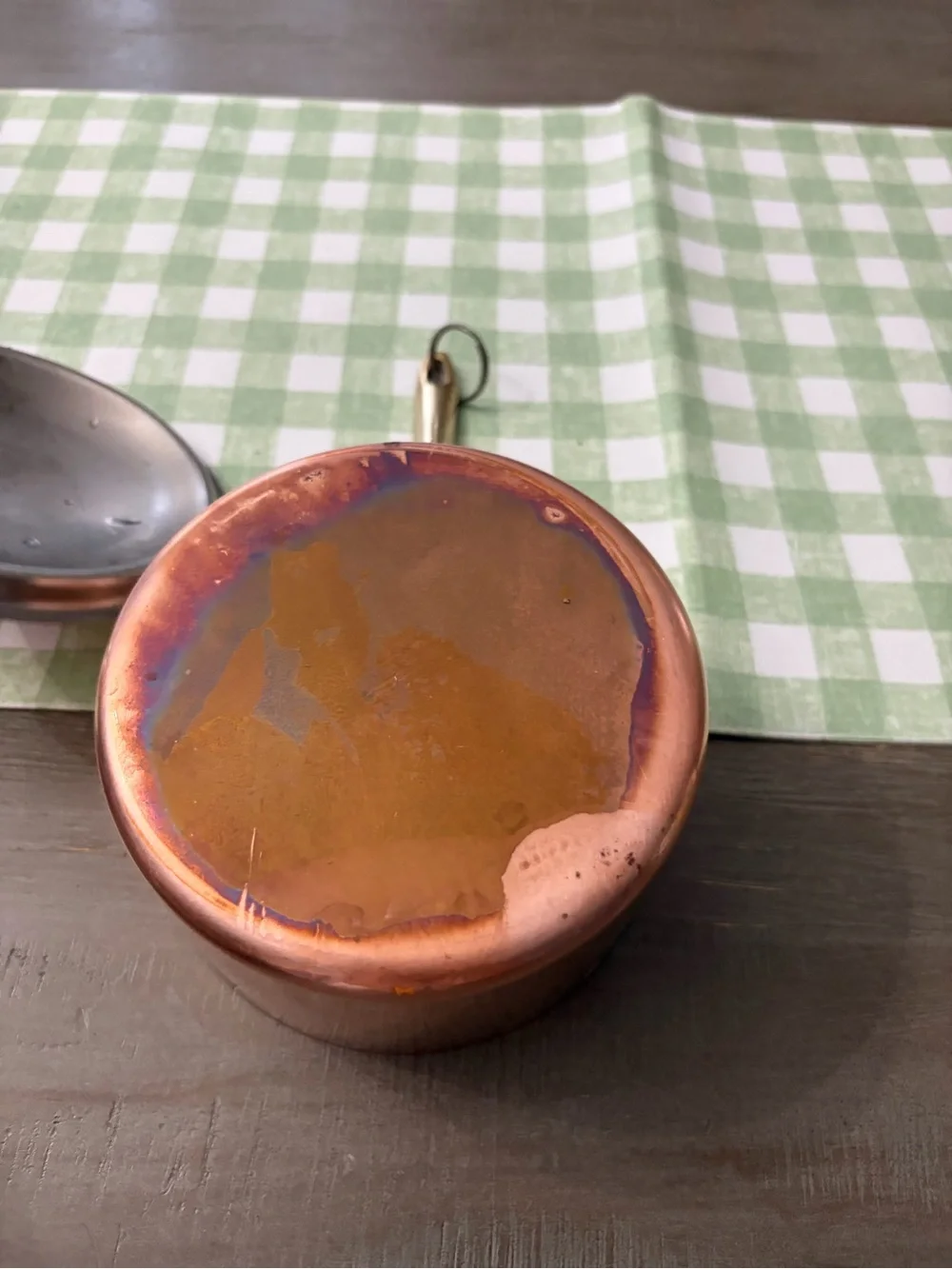 Vintage Paul Revere Copper Saucepan with Brass Handle and Lid - Copper Finish